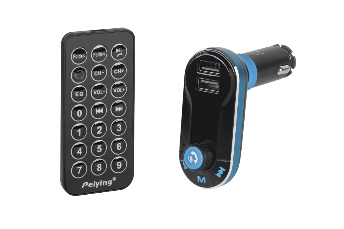 Автомобільний передавач з функцією Bluetooth (2 порти USB) Автомобільний передавач Peiying URZ0461 з функцією Bluetooth (2 порти USB)