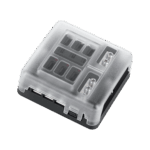 Блок запобіжників FB-6 Cabletech BEZ4015-6 з негативною рейкою та світлодіодом
