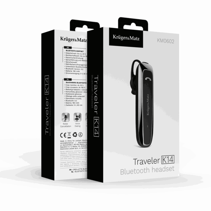 Bluetooth-гарнітура Krüger&matz KM0602 Traveler K14 - Зображення 7