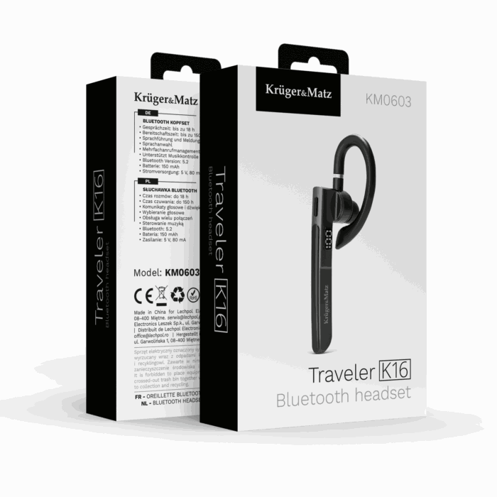 Bluetooth-гарнітура Krüger&matz KM0603 Traveler K16 - Зображення 7