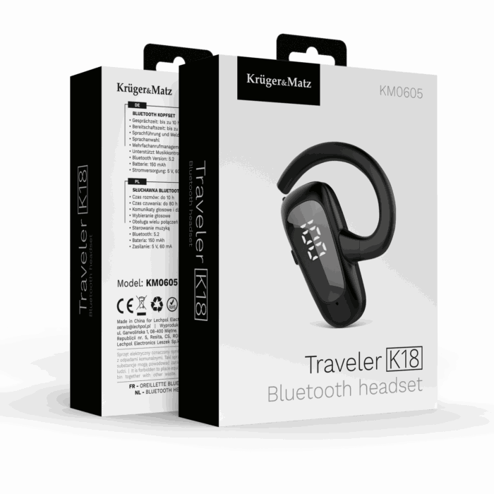 Bluetooth-гарнітура Krüger&matz KM0605 Traveler K18 - Зображення 7