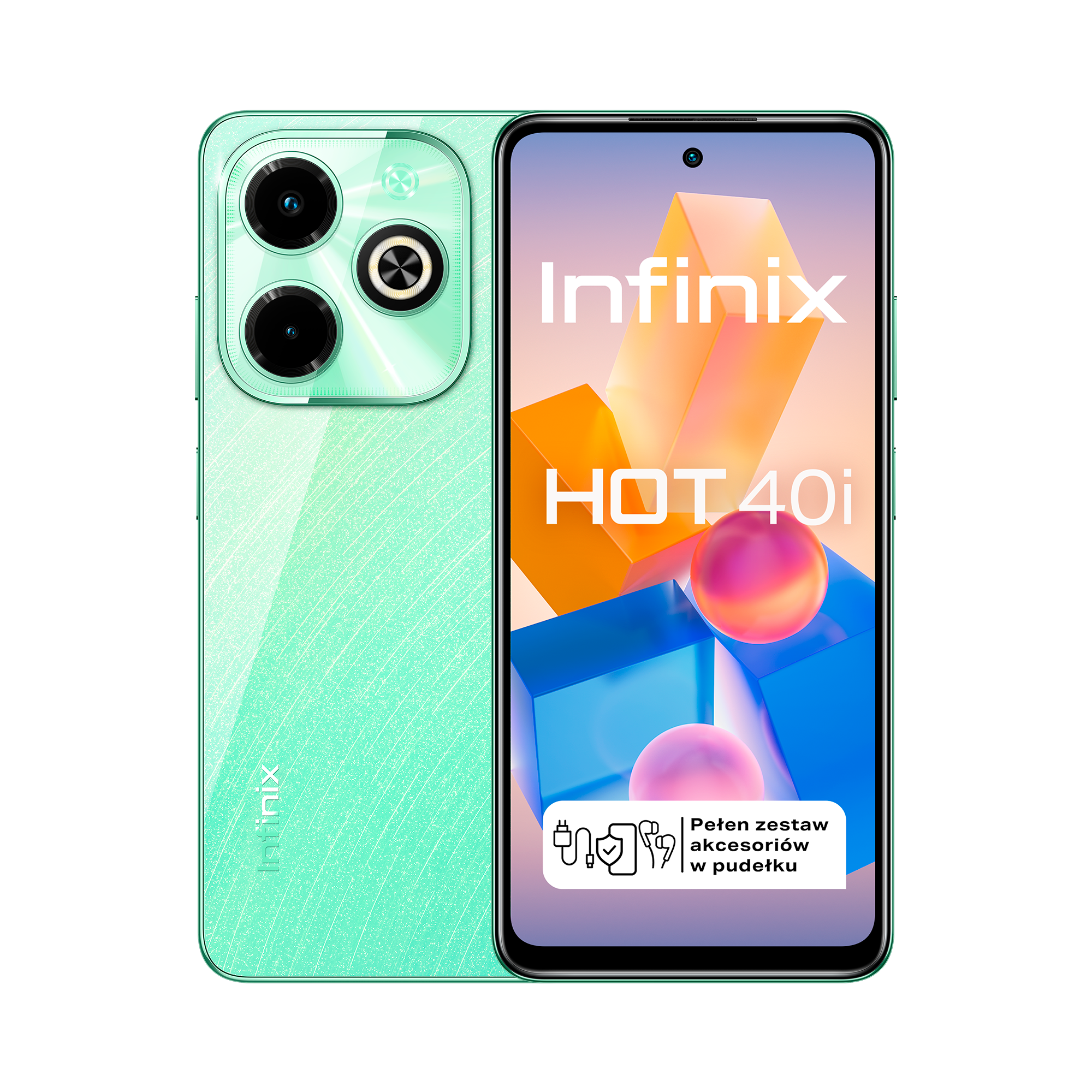 Смартфон INFINIX Hot 40i Green 8/256 ГБ Смартфон Infinix INFINIXHOT40IGREEN Hot 40i Green 8/256 ГБ
