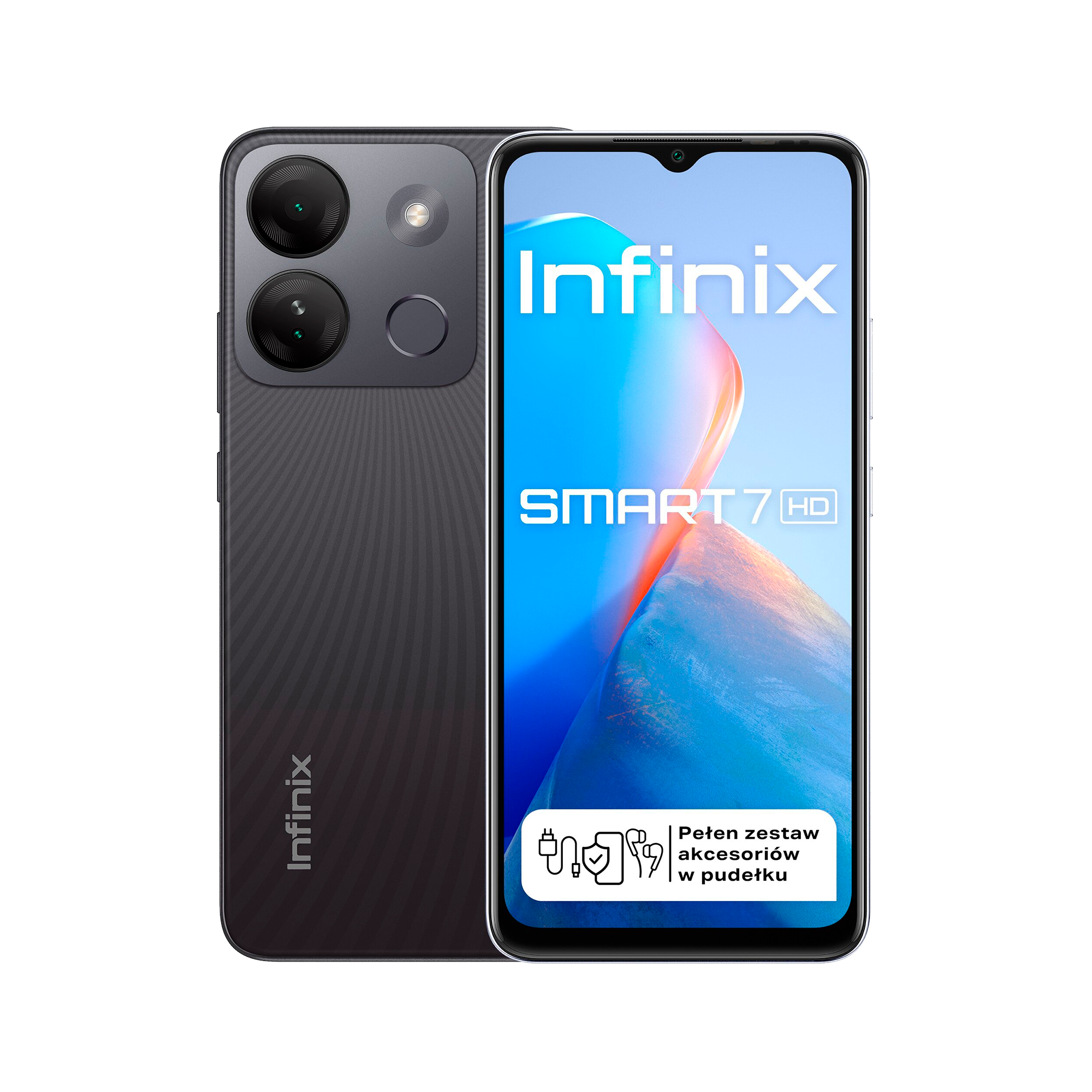 Чорний смартфон INFINIX Smart 7HD Чорний смартфон Infinix INFINIXSMART7HD-B Smart 7HD