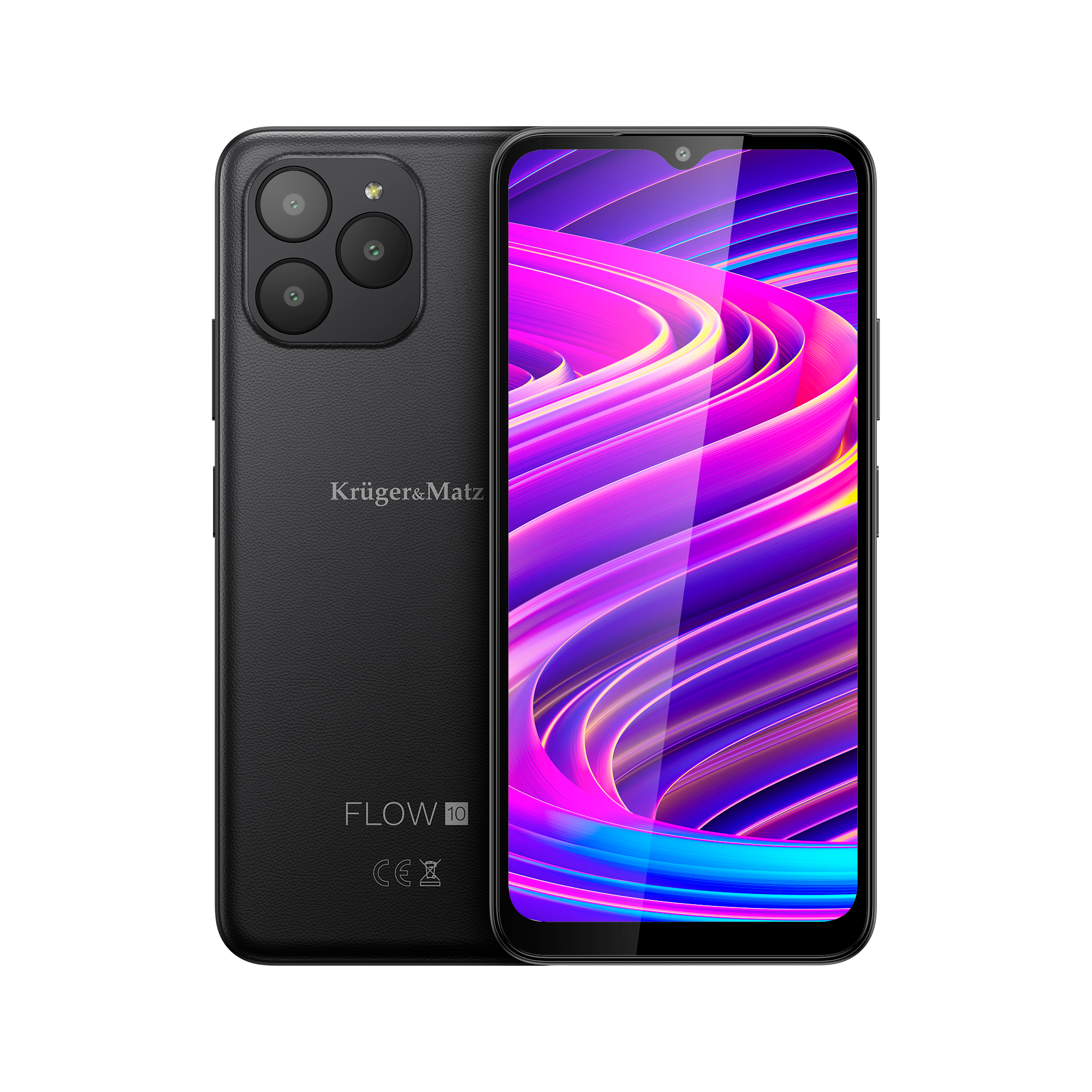 Смартфон Kruger&Matz FLOW 10 чорного кольору Смартфон Kruger&Matz KM05001-B FLOW 10 чорного кольору