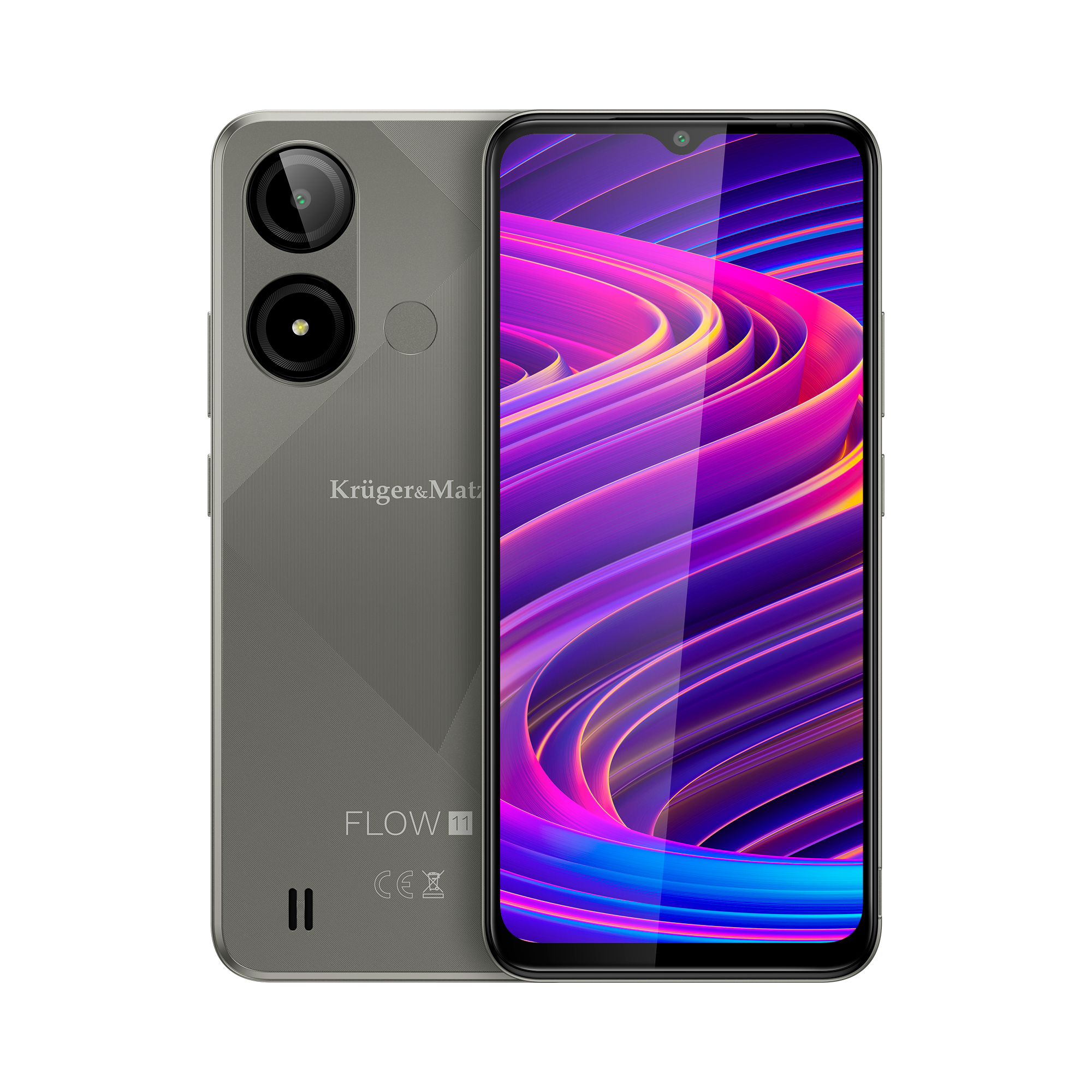 Смартфон Kruger&Matz FLOW 11 золотисто-сірого кольору Смартфон Kruger&Matz FLOW 11 KM05003-G золотисто-сірого кольору