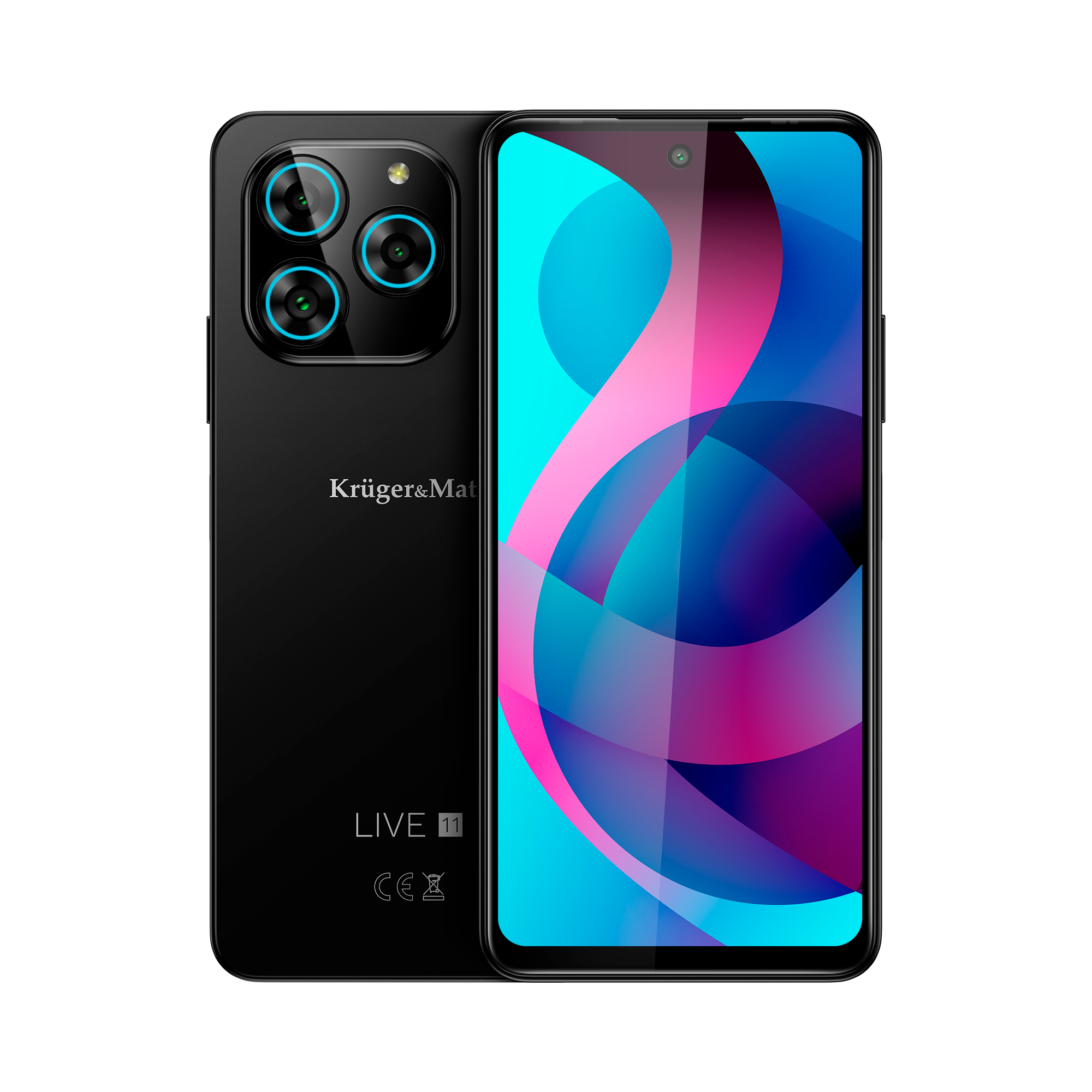 Чорний смартфон Kruger&Matz LIVE 11 Чорний смартфон Krüger&matz KM05004-B LIVE 11