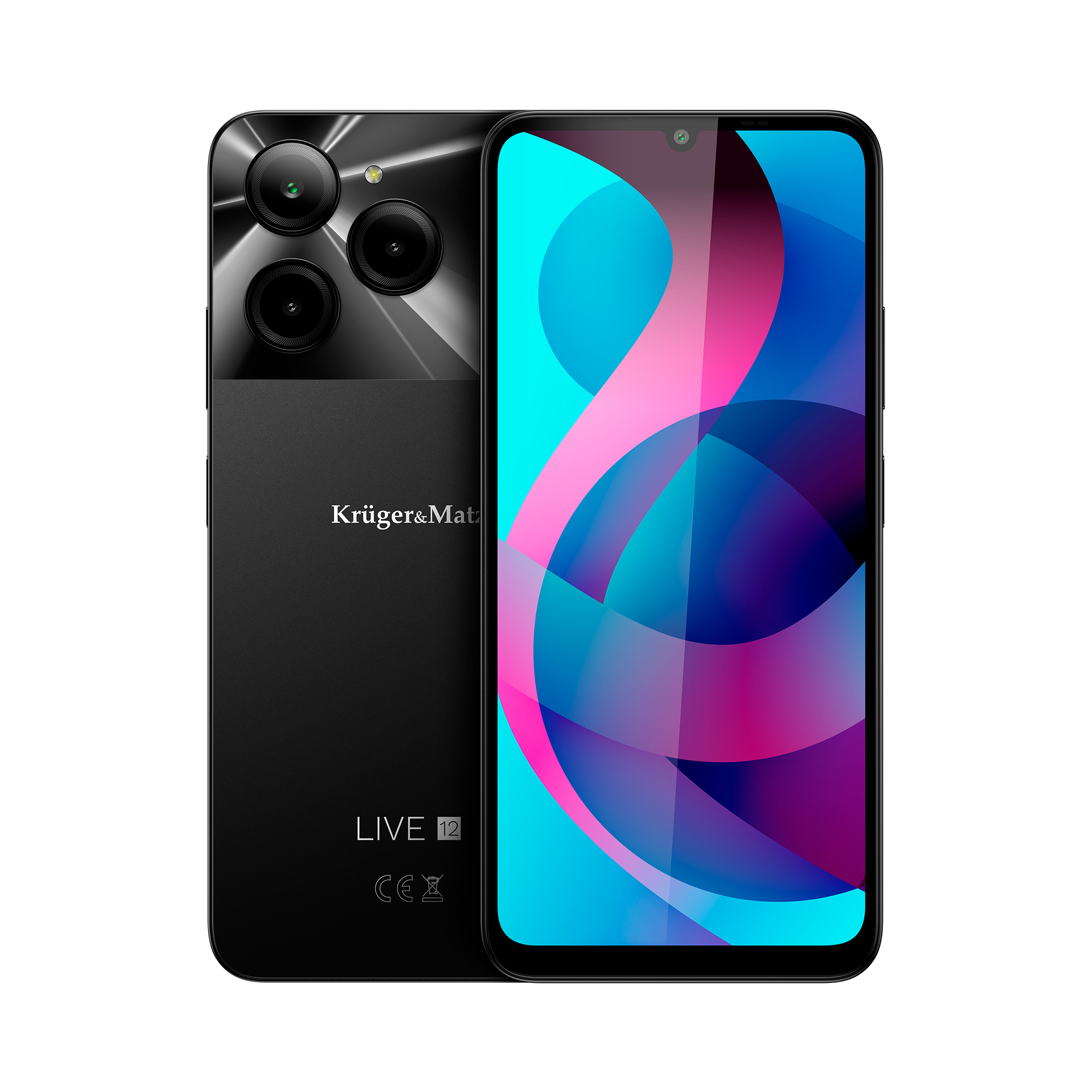 Чорний смартфон Kruger&Matz LIVE 12 Чорний смартфон Krüger&matz KM05005-B Kruger&Matz LIVE 12