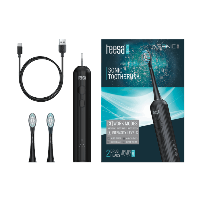 Звукова зубна щітка Teesa TSA8082-B Sonic Elite чорного кольору - Зображення 6