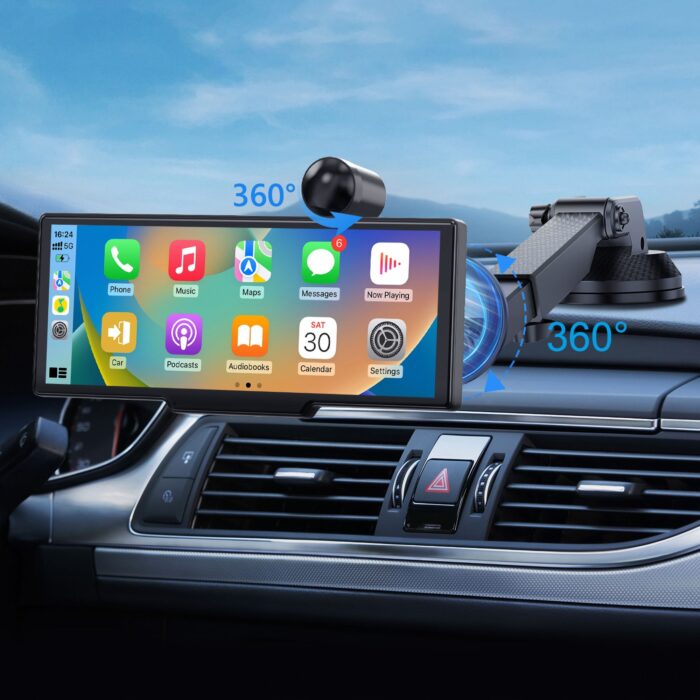 10-дюймова Krüger&matz KM2021 мультимедійна станція Android Auto Apple Carplay з відеореєстратором та камерою заднього виду - Зображення 11
