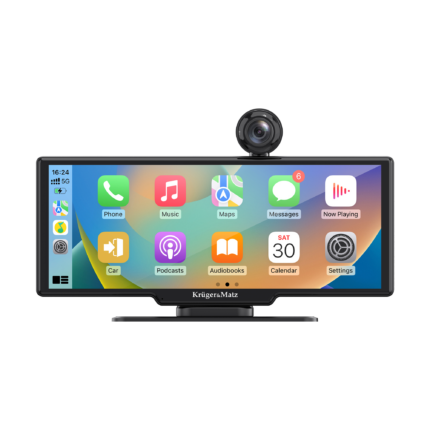 10-дюймова Krüger&matz KM2021 мультимедійна станція Android Auto Apple Carplay з відеореєстратором та камерою заднього виду