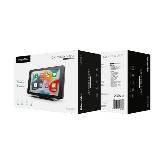7-дюймова Krüger&matz KM2020 мультимедійна станція Android Auto Apple Carplay з камерою заднього виду - Зображення 8