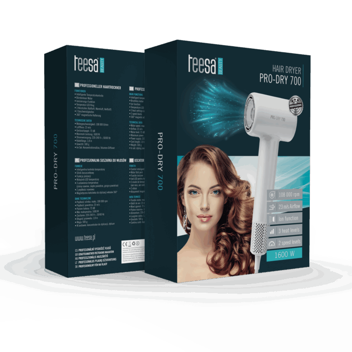 Фен для волосся Teesa TSA0530 PRO DRY 700 білого кольору - Зображення 6