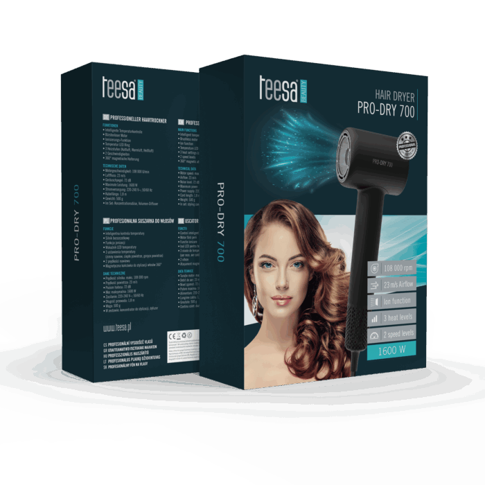 Фен для волосся Teesa TSA0531 PRO DRY 700 чорного кольору - Зображення 6