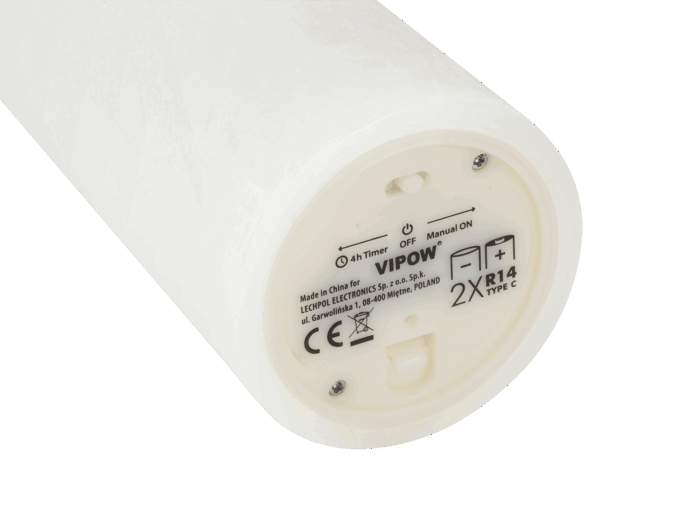 Маленька сільська Vipow LED0202 біла світлодіодна воскова свічка - Зображення 2