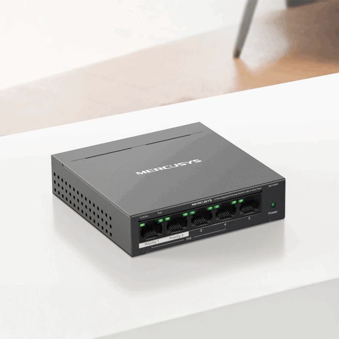 Комутатор Mercusys MRS0011 MS105GP, 5 портів 10/100/1000 Мбіт/с Гігабіт - Зображення 4
