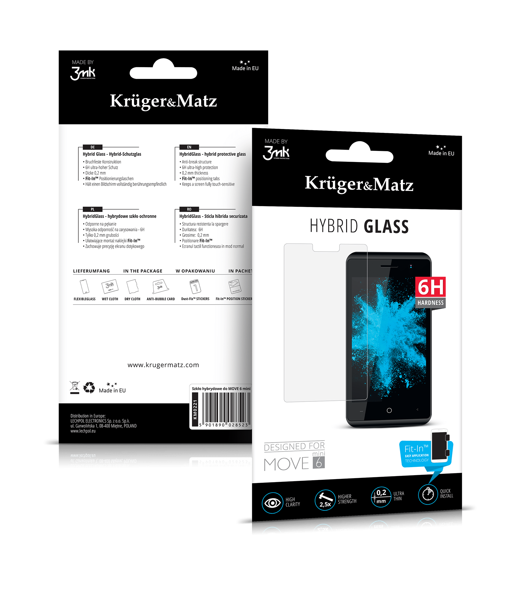 Гібридне скло Kruger&Matz для Move 6 mini Гібридне скло Krüger&matz KM0221 для Move 6 mini