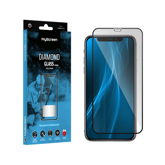 Захисне скло MyScreen DIAMOND GLASS LITE edge FULL GLUE чорного кольору для Apple iPhone Xs Max/11 Pro Max Захисне скло Myscreen MS16 DIAMOND GLASS LITE edge FULL GLUE чорного кольору для Apple iPhone Xs Max/11 Pro Max