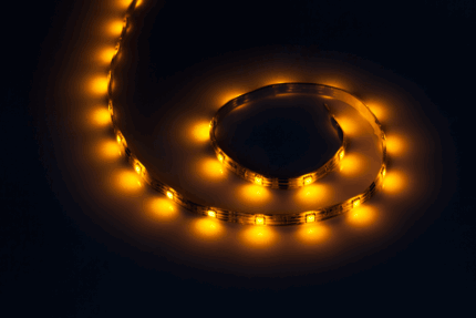 Світлодіодна гірлянда 1 м жовта водонепроникна (30x5050SMD) Vipow LED0095