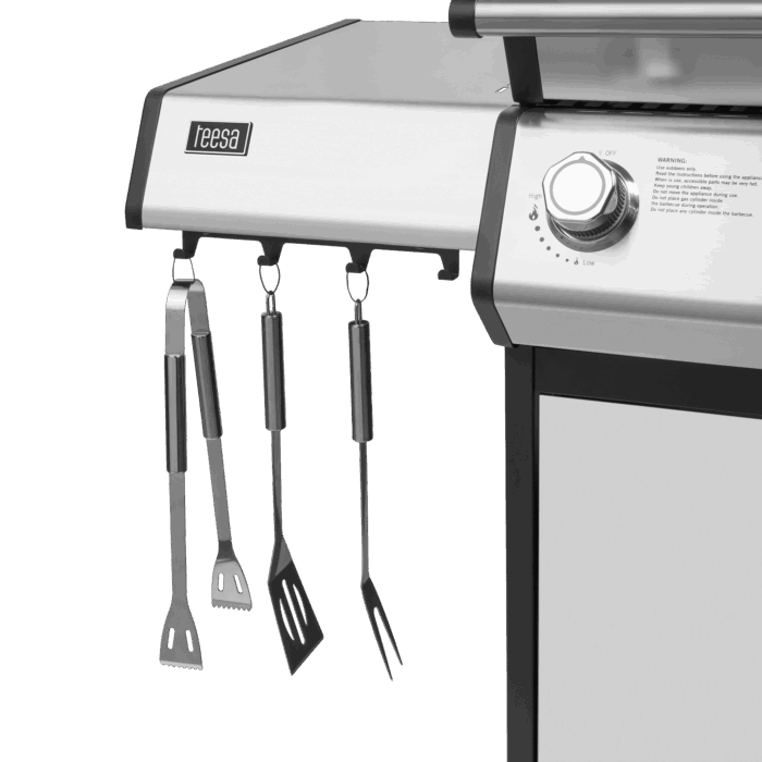 Газовий гриль Teesa TSA0250 BBQ 5006 MASTER - 5 конфорок - місце для балона - Зображення 9