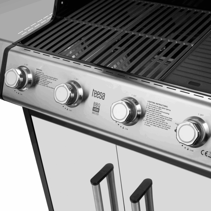 Газовий гриль Teesa TSA0250 BBQ 5006 MASTER - 5 конфорок - місце для балона - Зображення 6
