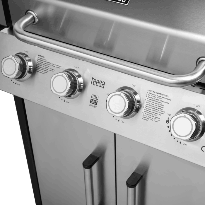 Газовий гриль Teesa TSA0251 BBQ 5007 MASTER - 5 конфорок - місце для балона - Зображення 6