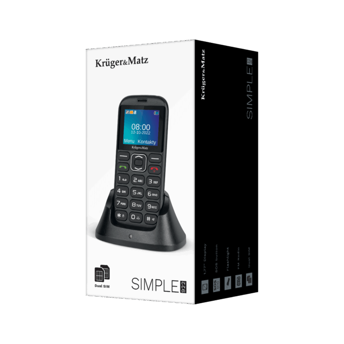GSM-телефон Krüger&matz KM0922 Kruger&Matz Simple 922 4G для людей похилого віку - Зображення 6
