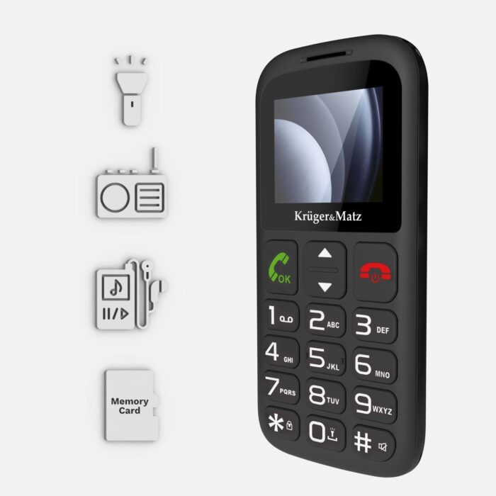 GSM-телефон Krüger&matz KM0923-2G Simple 923 для людей похилого віку - Зображення 8