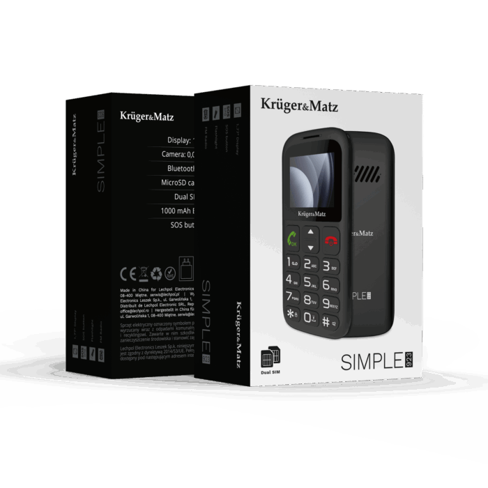 GSM-телефон Krüger&matz KM0923-2G Simple 923 для людей похилого віку - Зображення 6