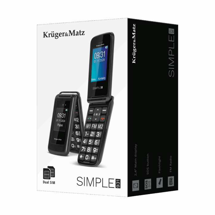GSM-телефон Krüger&matz KM0931 Simple 931 4G для людей похилого віку - Зображення 7