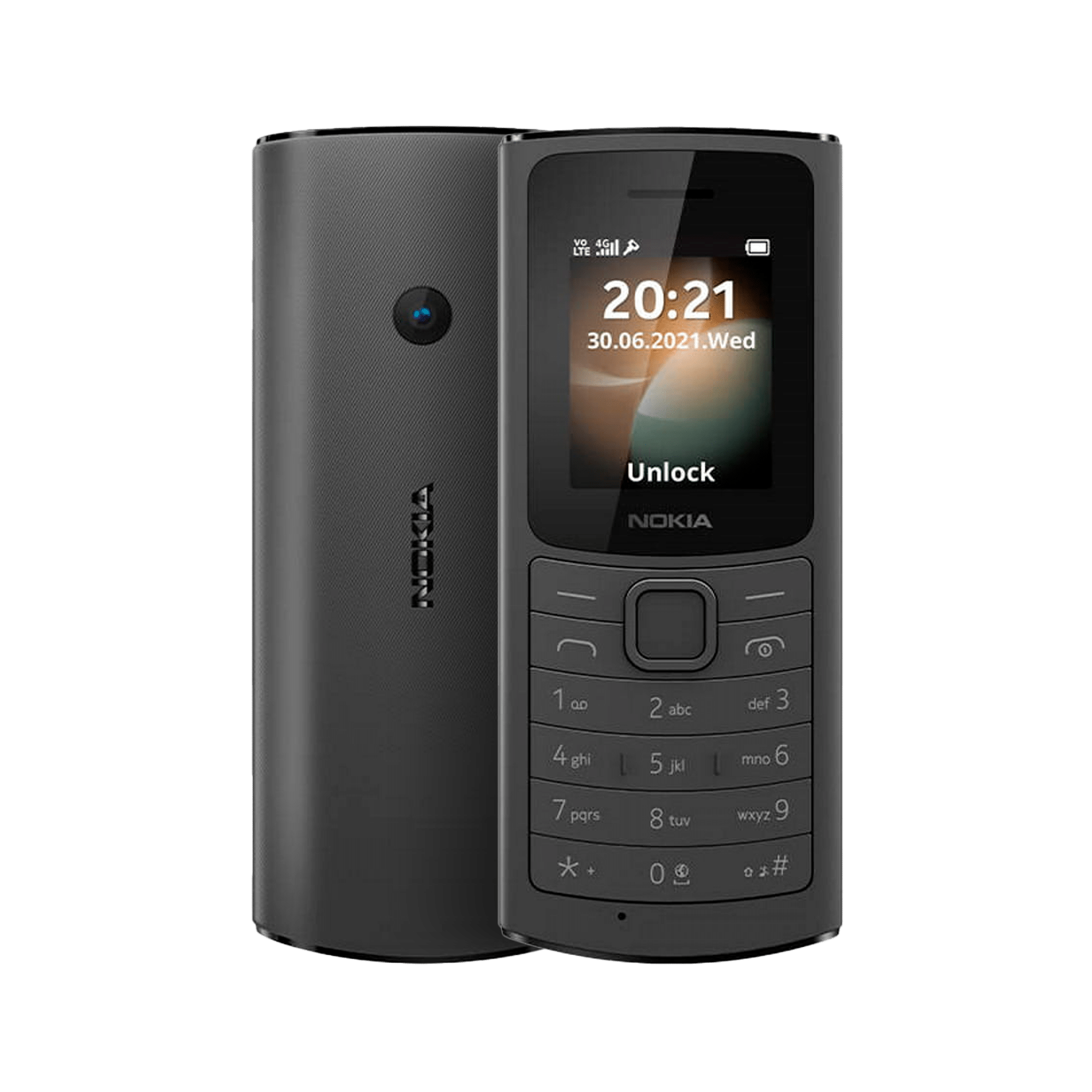 Телефон Nokia 110 4G GSM чорного кольору Телефон Nokia TEL-NOK110V3 110 4G GSM чорного кольору
