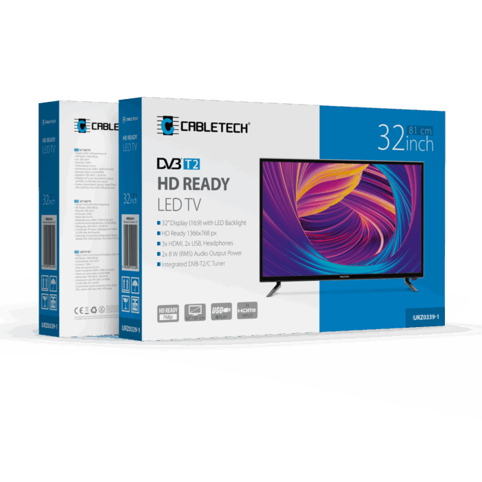 32-дюймовий телевізор Cabletech URZ0339-1 DVB-T2 H.265 HEVC - Зображення 7