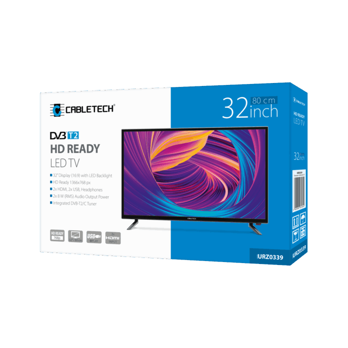 32-дюймовий телевізор Cabletech URZ0339 DVB-T2 H.265 HEVC - Зображення 8