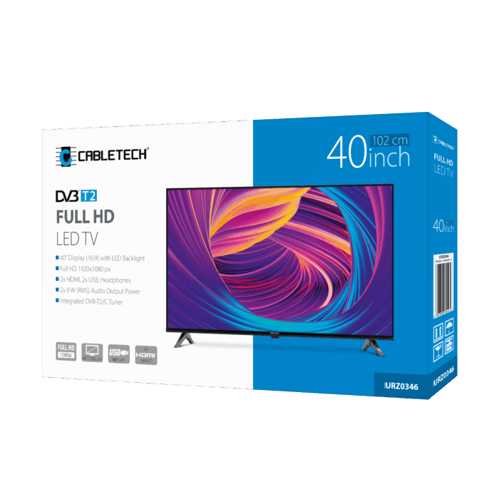 Телевізор Cabletech URZ0346 40" FHD DVB-T2 H.265 HEVC - Зображення 9