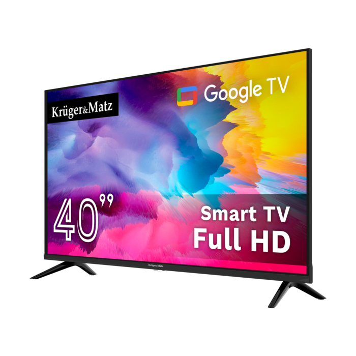 Телевізор 40" FHD Google TV DVB-T2/T/C Krüger&matz KM0240FHD-SA H.265 HEVC - Зображення 2