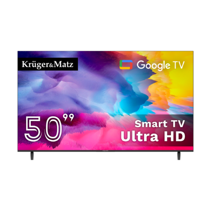 Телевізор 50" UHD Google TV 5.0 DVB-T2/T/C Krüger&matz KM0250UHD-G H.265 HEVC