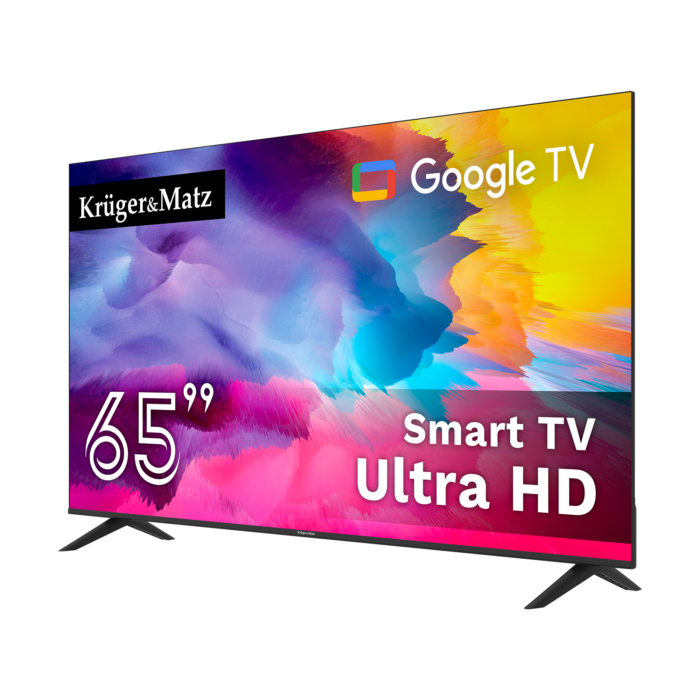 Телевізор 65" UHD Google TV 5.0 DVB-T2/T/C Krüger&matz KM0265UHD-G H.265 HEVC - Зображення 2