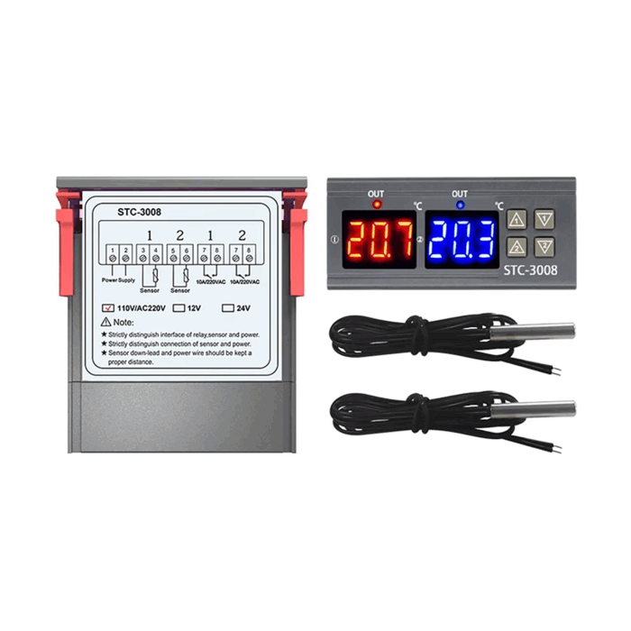 Термостат 230V Eurokomp E6246 STC-3008 - Зображення 2