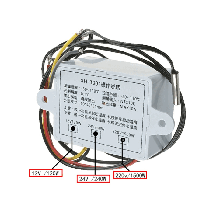 Термостат 230V Eurokomp URZ4048 XH-W3001 E6113 - Зображення 4