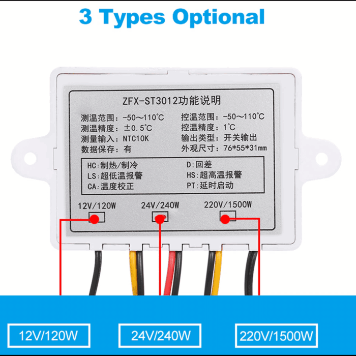 Термостат 230 В ZFX-ST3012 Eurokomp URZ4054 E6135 - Зображення 4