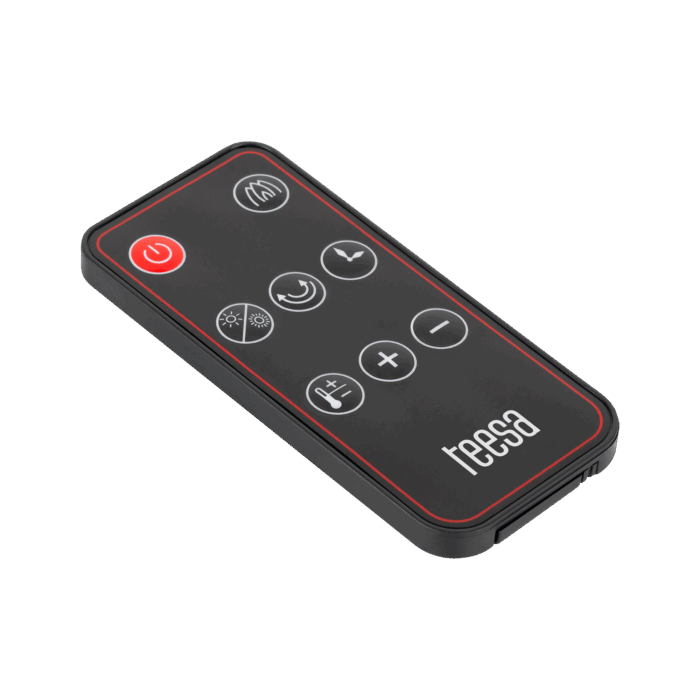 Колонний вентилятор-обігрівач PTC Teesa TSA8051 потужністю 1000/2000 Вт з функцією імітації каміна (пульт дистанційного керування) - Зображення 5