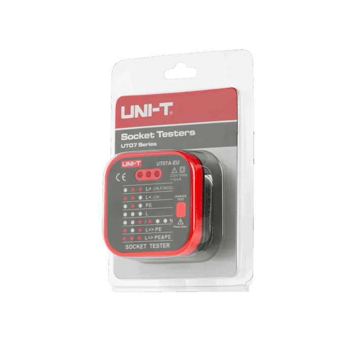Тестер розеток Uni-t MIE0271 UT07B-EU з функцією перевірки ПЗВ - Зображення 3