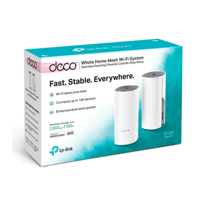 Домашня Wi-Fi Mesh-система Tp-link KOM0700 DECO E4 AC1200, 2 шт. - Зображення 5