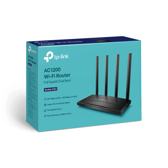 Дводіапазонний бездротовий маршрутизатор Tp-link KOM1125 AC1200 C6U, 300/867 Мбіт/с, USB - Зображення 4