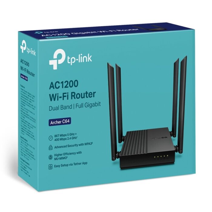 Маршрутизатор Tp-link KOM1128 AC1200 Archer C64, бездротовий, дводіапазонний, 400/867 Мбіт/с - Зображення 8