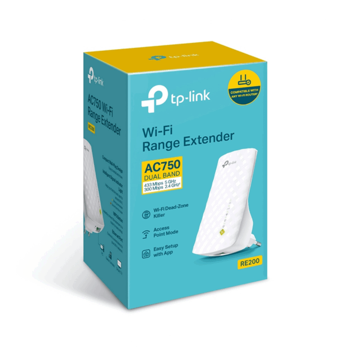 Універсальний бездротовий ретранслятор сигналу Tp-link KOM1114 TL-RE200, дводіапазонний AC-750 - Зображення 4