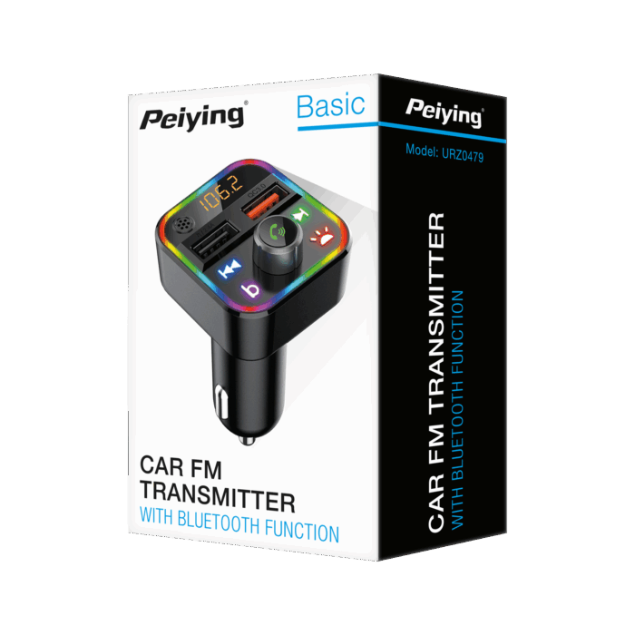 Автомобільний FM-передавач Peiying URZ0479 з функцією Bluetooth (2x USB) - Зображення 6