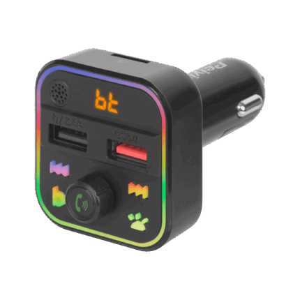 Автомобільний FM-передавач Peiying URZ0479 з функцією Bluetooth (2x USB)