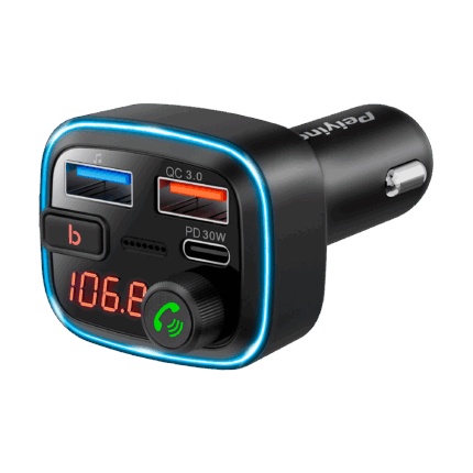 Автомобільний FM-передавач Peiying URZ0487 з функцією Bluetooth (2x USB + USB-C)