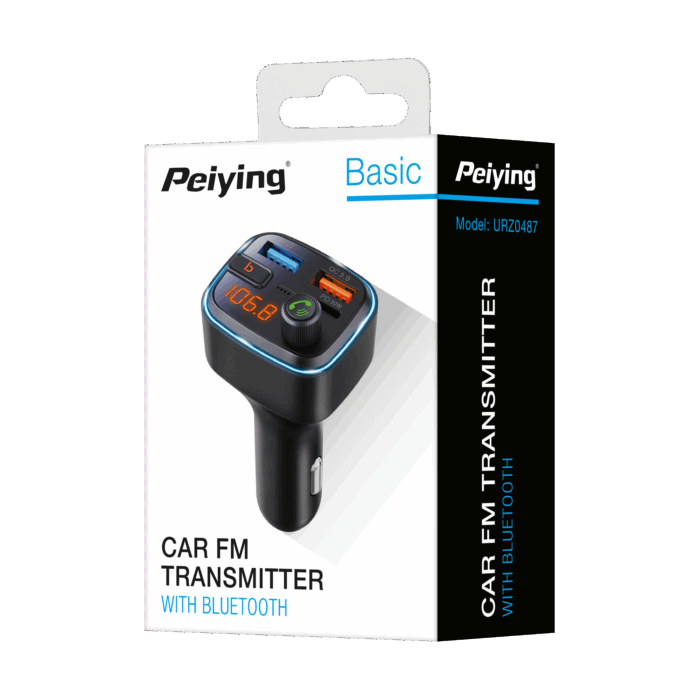 Автомобільний FM-передавач Peiying URZ0487 з функцією Bluetooth (2x USB + USB-C) - Зображення 5