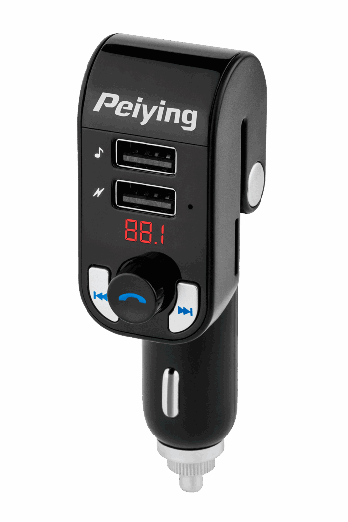 Автомобільний передавач з функцією Bluetooth (2 USB-порти) Peiying URZ0466 - Зображення 2
